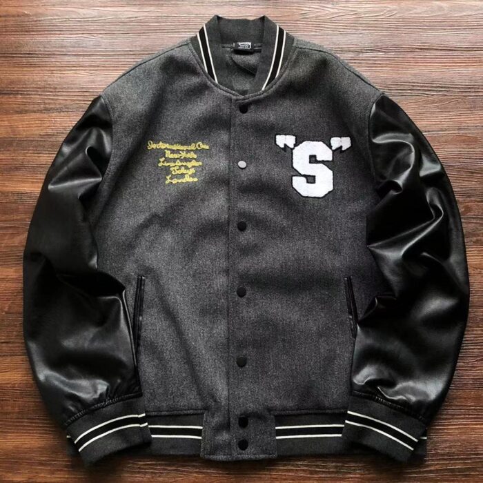 Stussy Big S Letterman Jakke